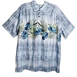 Tommy Bahama Mens XL Polo Tidepool Royale Iced Slate IslandZone Shirt‎ NWT